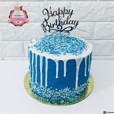Drip Cake Drip Cakes No Bake Cake Blue Drip Cake