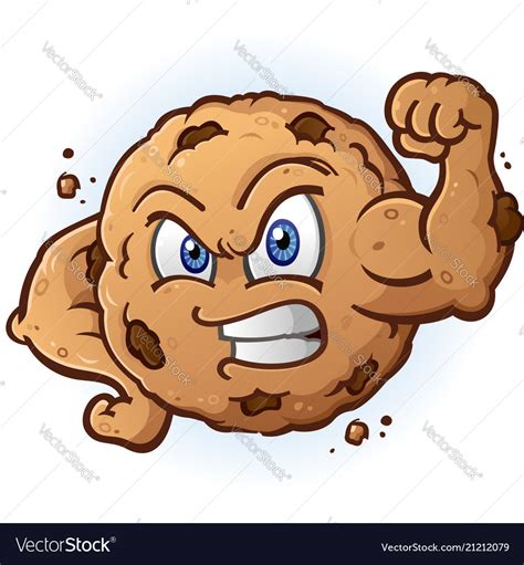 Tough Cookie Cartoon Character Royalty Free Vector Image