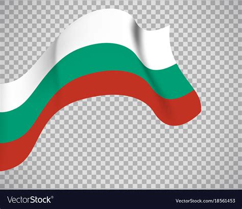 Bulgaria Flag On Transparent Background Royalty Free Vector