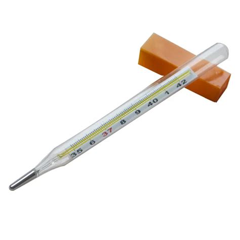 12pcs Classic Glass Mercury Thermometer Clinical Armpit Mercurial