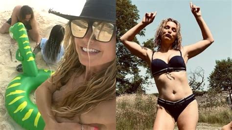Eline De Munck Poseert In Sensuele Outfit Kim Van Oncen Amuseert Zich In Bikini En Heidi Klum