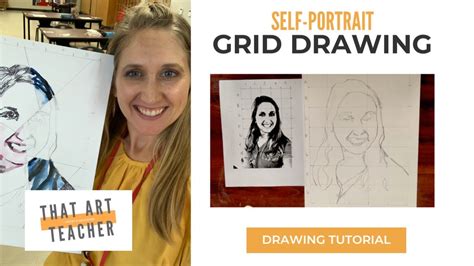 How To Do Grid Drawing Self Portrait Tutorial Youtube