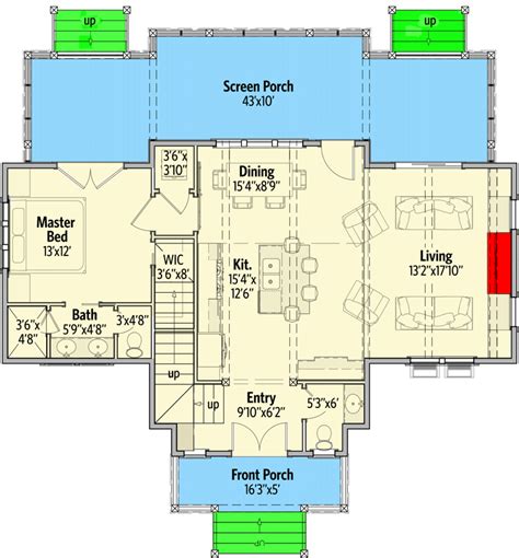 Delightful 1700 Square Foot Lake House Plan 130002lls Architectural