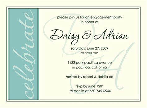 Engagement Party Invite Modern Aqua Free Engagement Party