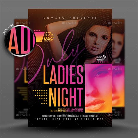 Ladies Night Flyer Template By Take2design Graphicriver