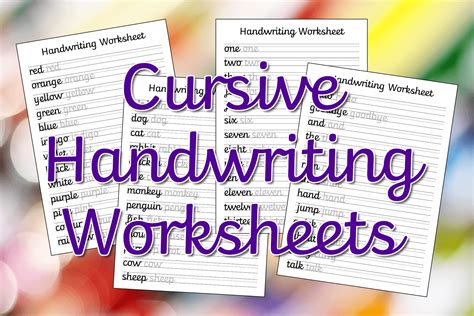 cursive handwriting worksheets  printable mama geek
