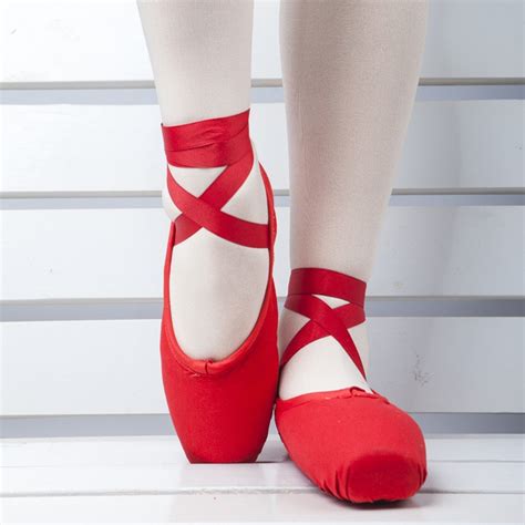 2019 Adult Ladies Professional Ballet Dance Shoes With Ribbons Shoes Woman Ballet Pointe Dance