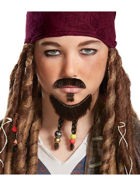 Boys Pirates Of The Caribbean Jack Sparrow Goatee And Mustache