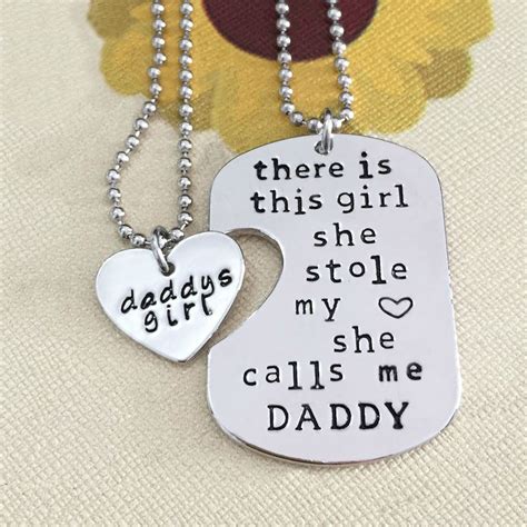 Uk 2x There Is This Girl Who Stole My Heart She Calls Me Daddy Jewellery Set Ebay