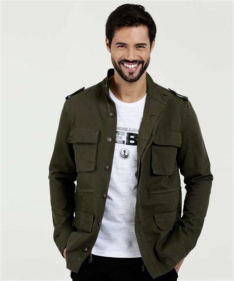 jaqueta masculina parka sarja mr marisa