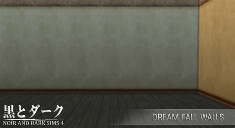 Ts4 Yuxi Dream Fall Walls Noir And Dark Sims