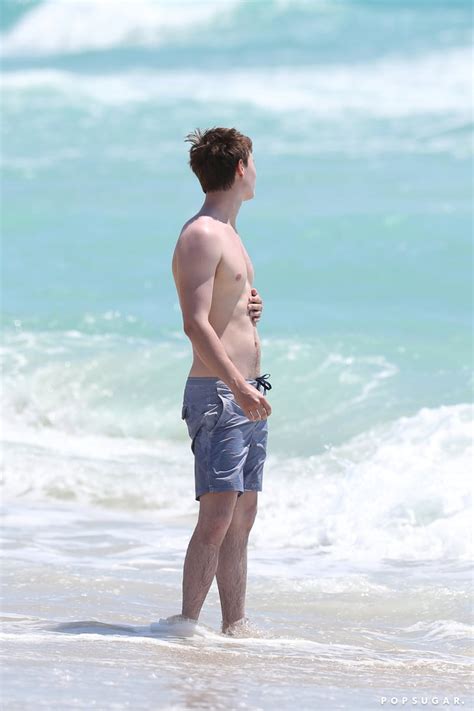 Ansel Elgort Shirtless In Miami Pictures May 2016 POPSUGAR Celebrity