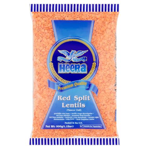 Heera Red Split Lentils 500g Rice Grains And Pulses Iceland Foods
