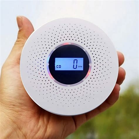 Carbon Monoxide Detector With Display Battery Operated Smoke Co Alarm