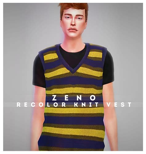My Sims 4 Blog Knit Vest Recolors For Males By Zenosims