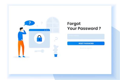 Landing Page Illustration Design People Forgot Her Password Premium