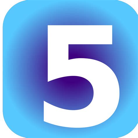 Number 5 Blue Background Png Svg Clip Art For Web Download Clip Art