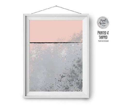 Abstract Art Blush And Grey Print Digital Painting Brush Etsy