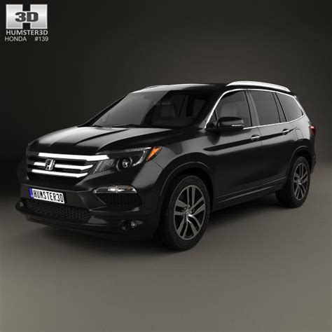 Honda Pilot Elite 2016 Modelo 3d 149 3ds C4d Fbx Lwo Ma Obj