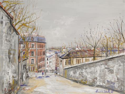 Maurice Utrillo Rue De Mont Cenis À Montmartre Impressionist