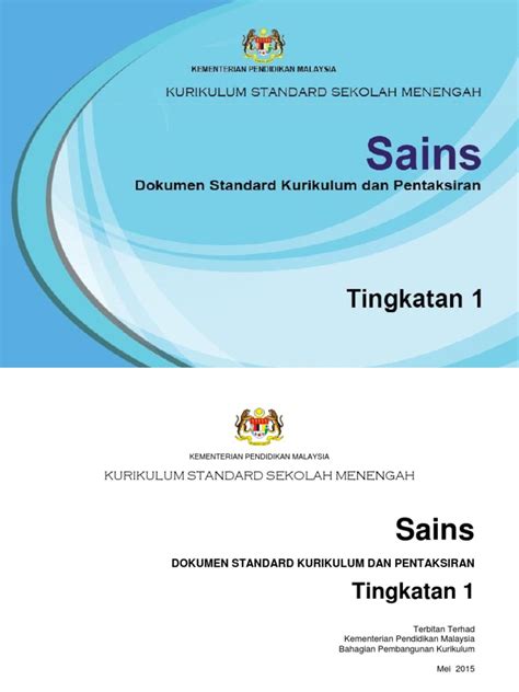 Soalan sejarah tingkatan 2 kssm. DSKP KSSM SAINS TINGKATAN 1 (1).pdf