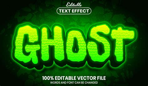 Ghost Text Font Style Vector Free Download