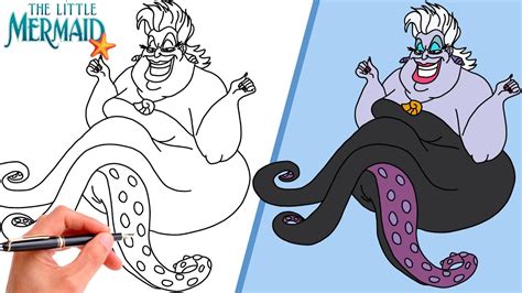 How To Draw Ursula From The Little Mermaid Easy