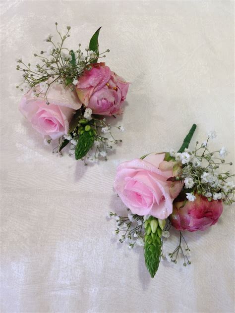 Fresh Sweet Avalanche Rose Buttonhole With A Peony Bud And