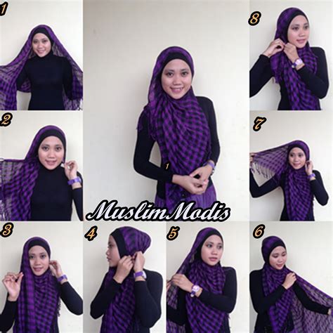 2 october 2014 tutorial jilbab cantik. Tutorial Hijab Pashmina Simple dan Cantik