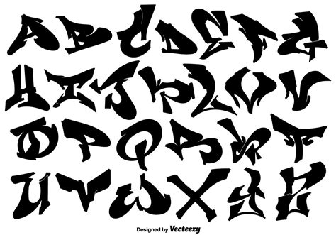 Letras De Graffiti De Estilo Hip Hop Vector En Vecteezy