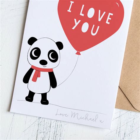 Personalised Panda Love Card By Small Dots
