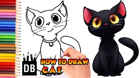Learn How To Draw Cute Cat 4 Kids Youtube