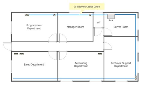 Computer Network Floor Plan Floorplansclick