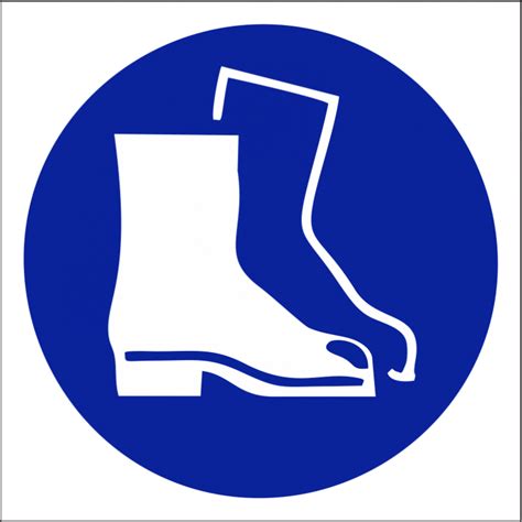 Foot Protection Aluminum Sign