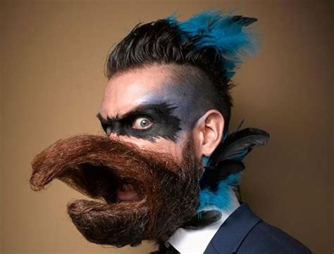 This style takes the term hair like a bird's nest literally! Crazy Men Beard Grooming Styles That`ll Make You Want A Beard