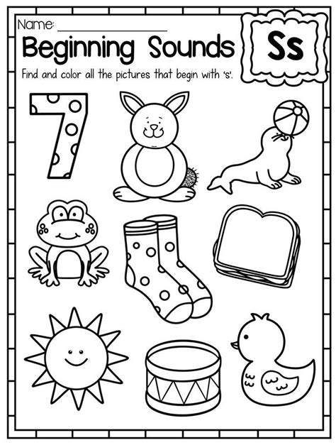 Beginning Sounds Worksheet Letter S These Beginning Sounds Worksheets Are A Great Way F