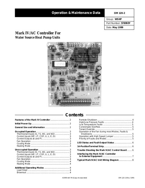 Mcquay Mark Iv Ac Installation Manual