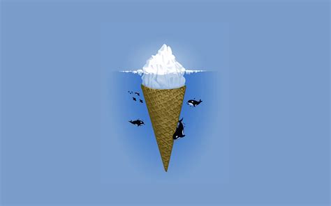 Free Download Hd Wallpaper Artwork Ice Cream Iceberg Minimalism