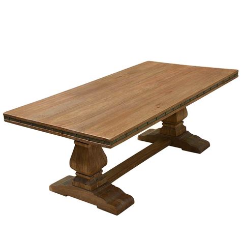 The knox 72 round dining table is a unique one of a kind dining table perfect for any occasion. Rustic Solid Wood Trestle Pedestal Base Harvest Dining Table