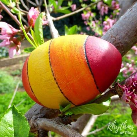 Decorated Wooden Easter Eggs Rhythms Of Play