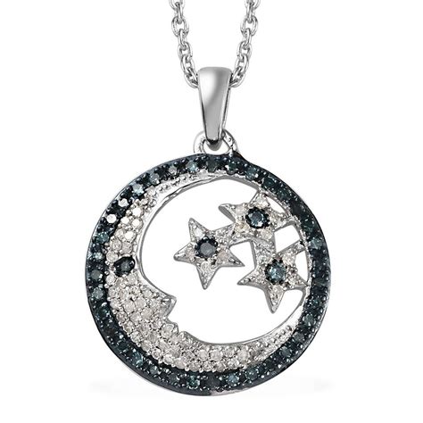 Shop Lc 925 Sterling Silver Platinum Plated Round Blue Sapphire Blue