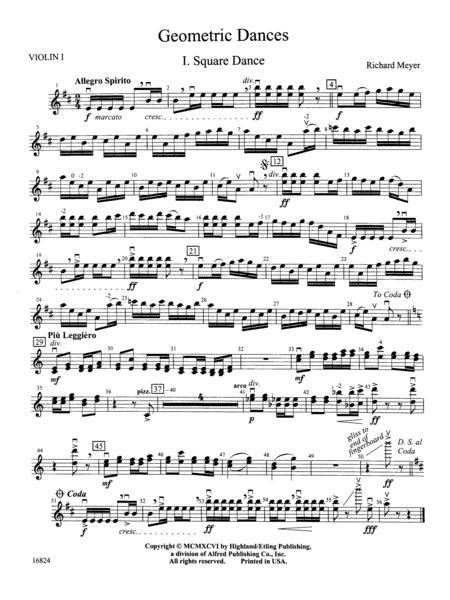 Geometric Dances 1st Violin By Richard Meyer Digital Sheet Music For