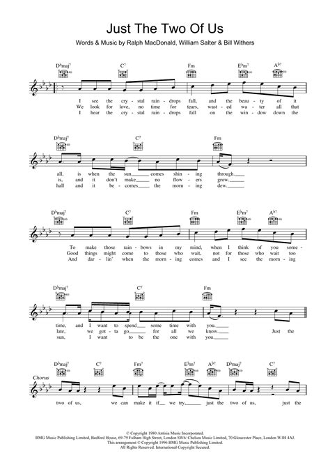 Letra Just The Two Of Us