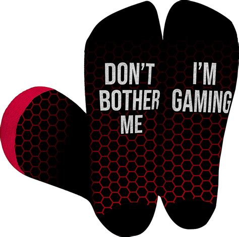Socktastic Mens Don T Bother Me I M Gaming Matrix Funny Novelty Socks Casual Crew Fits Shoe