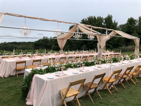 Wedding Reception Dinner Tables In The Vineyard Black Star Farms