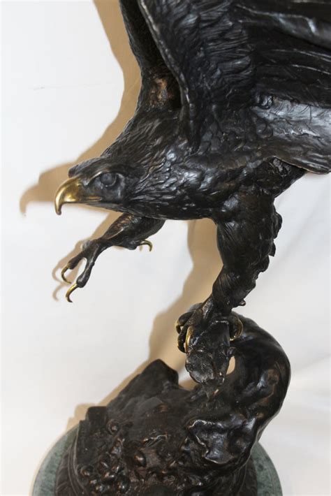 Eagle Sculpture Outstanding Jules Moigniez Recast Bronze Sculpture