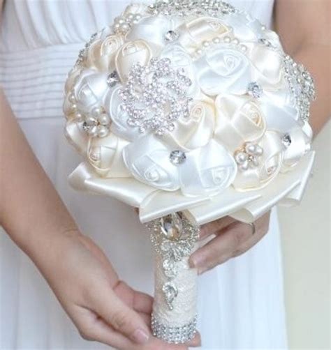 Katy~bcust Satin Rose Brooch Bouquet Or Diy Kit Bouquets By Nicole