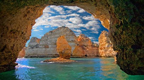 Lagosportugal Algarve Island Wallpaper Sea Island Landscape