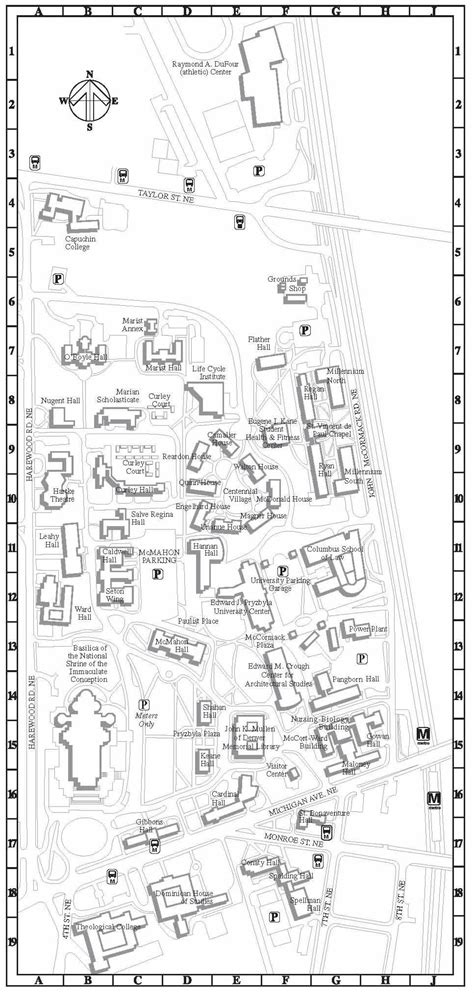 Catholic University Of America Campus Map Zip Code Map