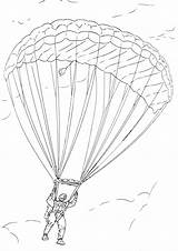 Parachute Coloring sketch template